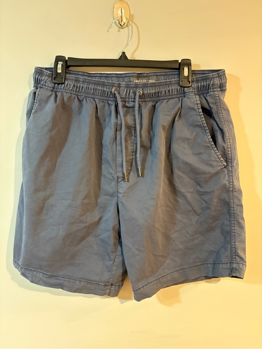 American Eagle Men’s Flex Pull-On Shorts Blue Size M Drawstring Stretch